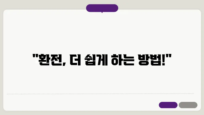 환전 통화 개요