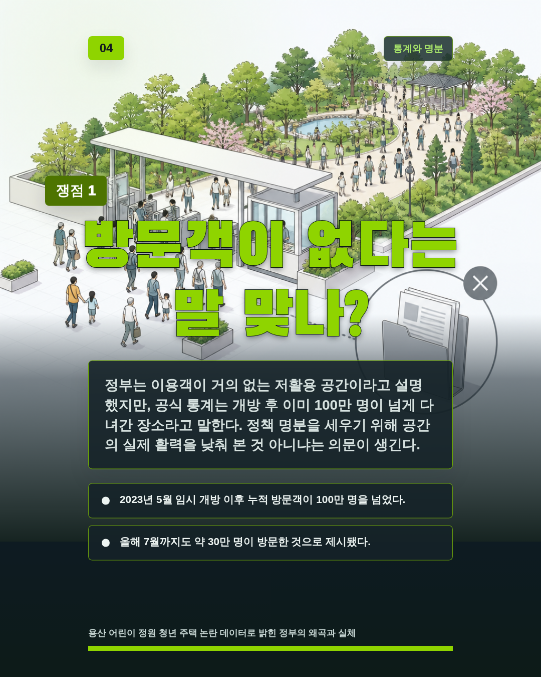 방문객이 없다는 말 맞나?