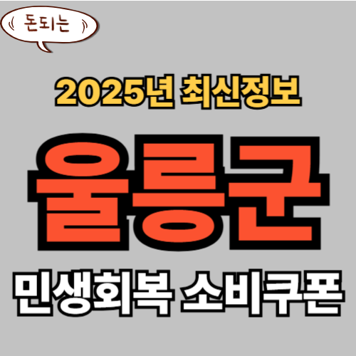 울릉군 민생회복 소비쿠폰 신청 완벽 가이드
