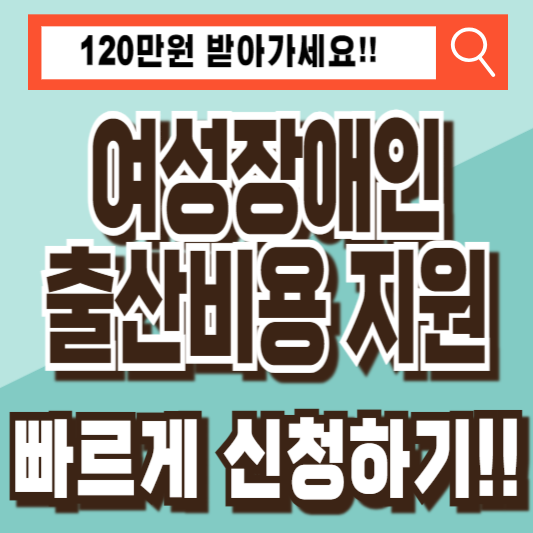 여성장애인출산비용지원금