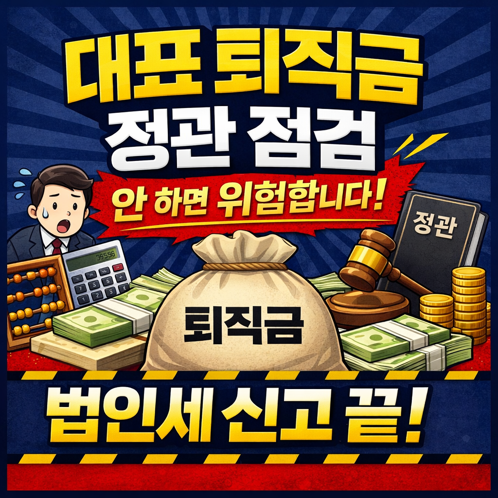 법인세 신고 끝! 대표 퇴직금, 정관 점검 안 하면 위험합니다