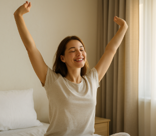 아침 스트레칭 건강의 대한 사진