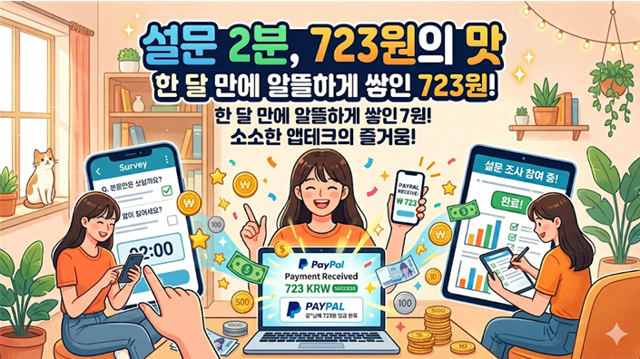 설문 2분, 723원의 맛