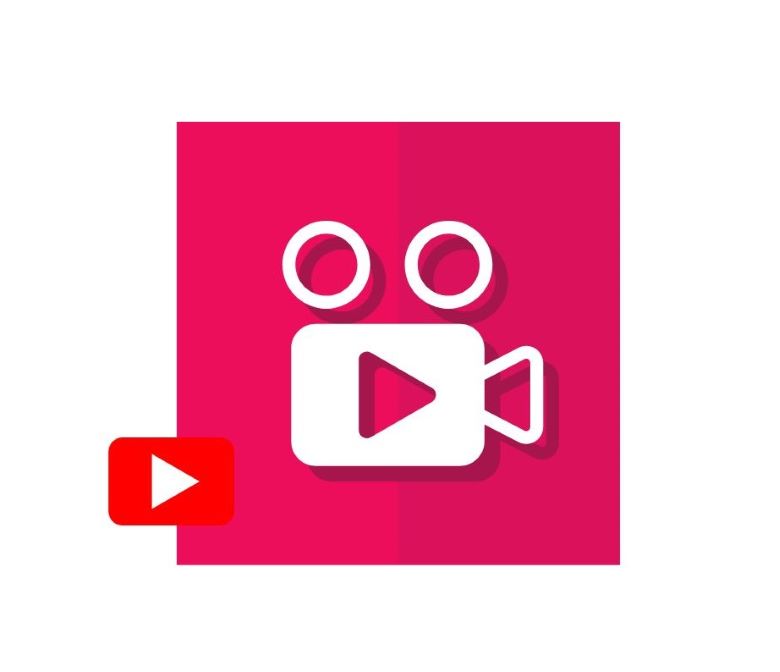 유튜브 영상 제작 및 콘텐츠 촬영을 상징하는 비디오 카메라 아이콘 via Pixabay