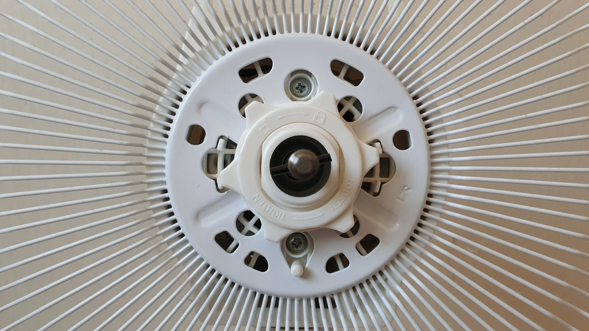 선풍기 망 고정 모습