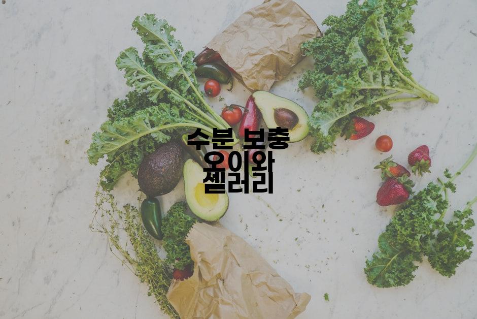 수분 보충 오이와 셀러리