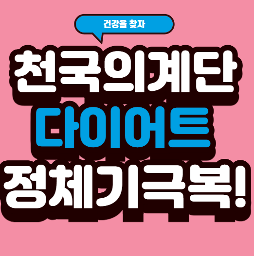 다이어트 정체기? 천국의 계단으로 다시 살 빼는 법