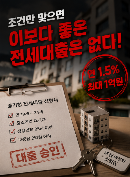 중기청 전세대출 관련 포스터