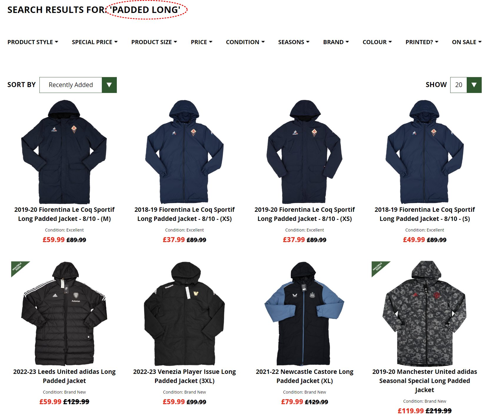 CFS-롱패딩-검색-결과-모습-사진