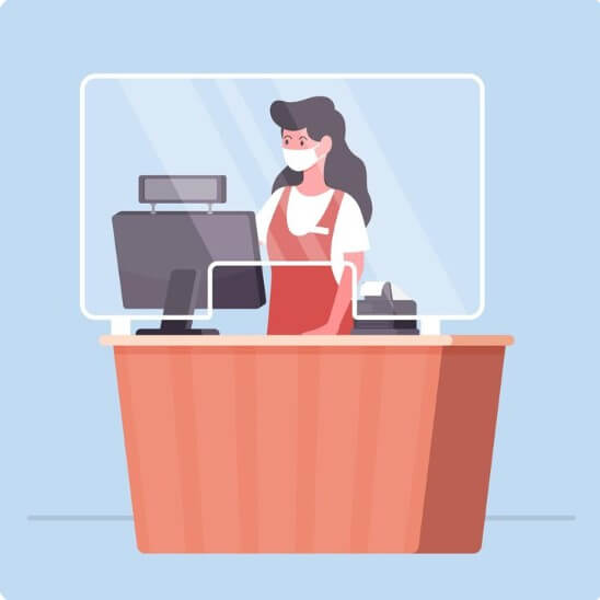 소상공인 가게 사장님이 마감하고 있는 모습