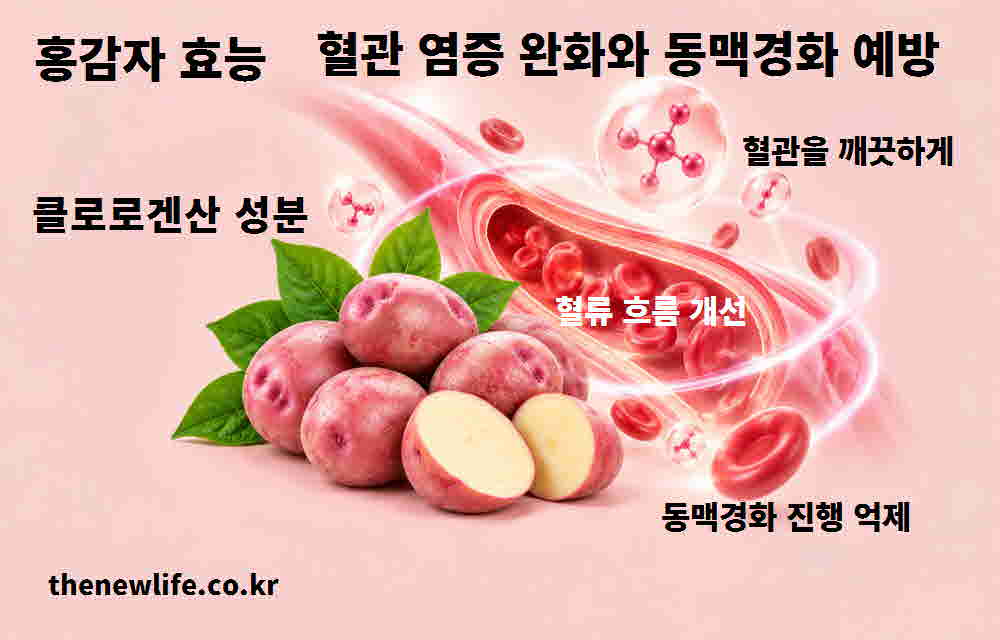 홍감자 효능 혈관 염증 완화 동맥경화 예방