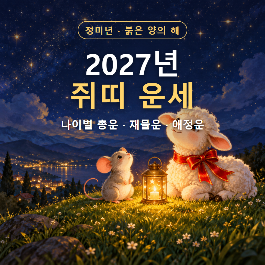 2027년 쥐띠 운세 정미년 신년운세 썸네일