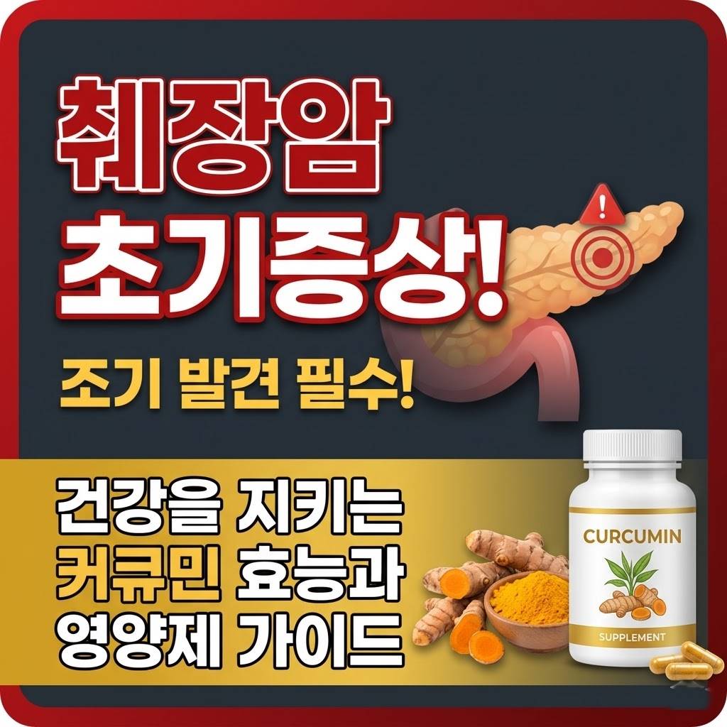 췌장암 초기증상 놓치지 마세요! 건강을 지키는 커큐민 효능과 영양제 가이드