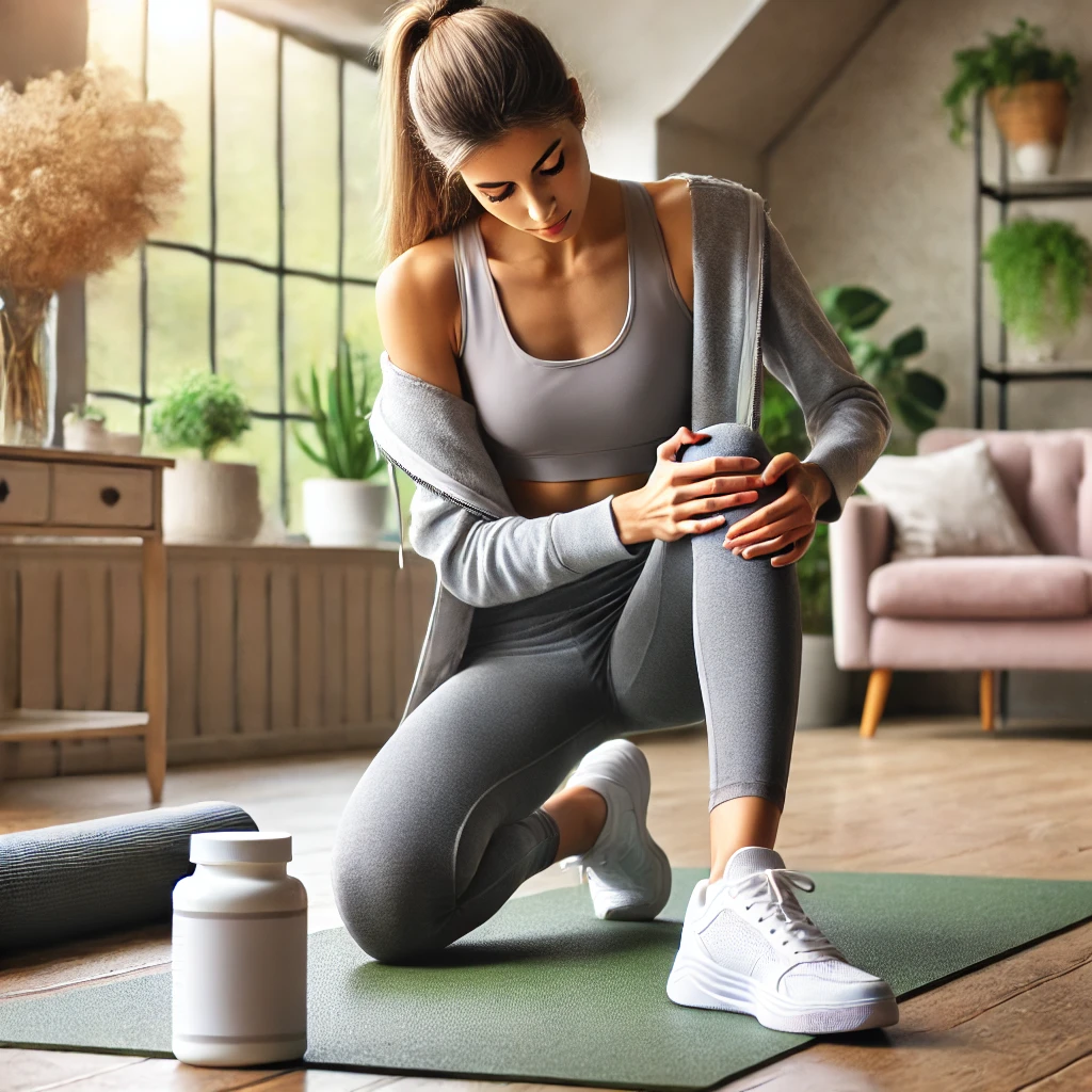 관절 건강을 위해 운동하는 사람