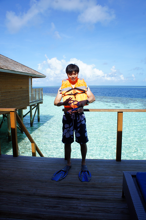 숙소에서 바다로 연결되는 데크