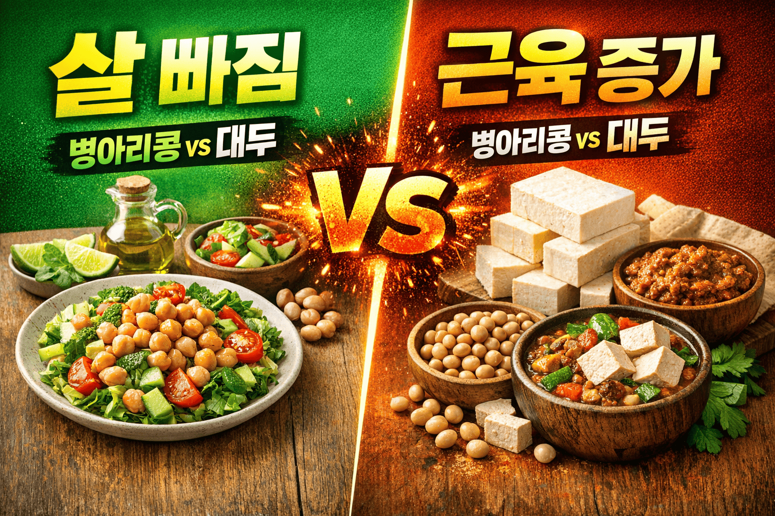 병아리콩과 대두 영양 비교 (2026 건강식 트렌드)