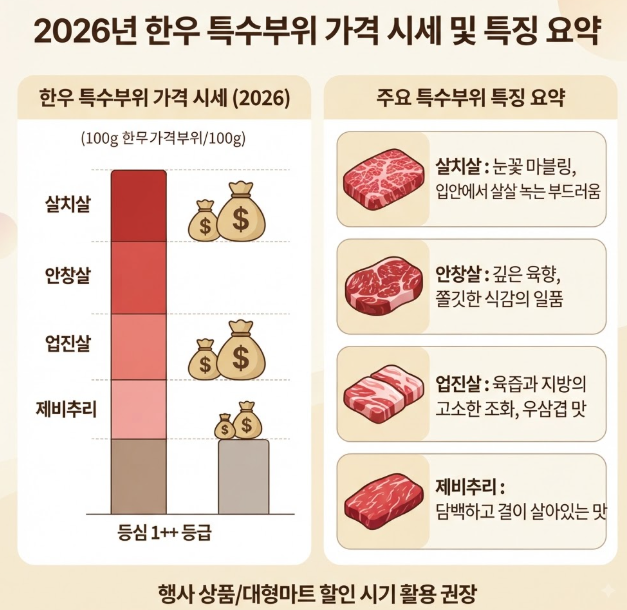 한우 특수부위 가격 시세