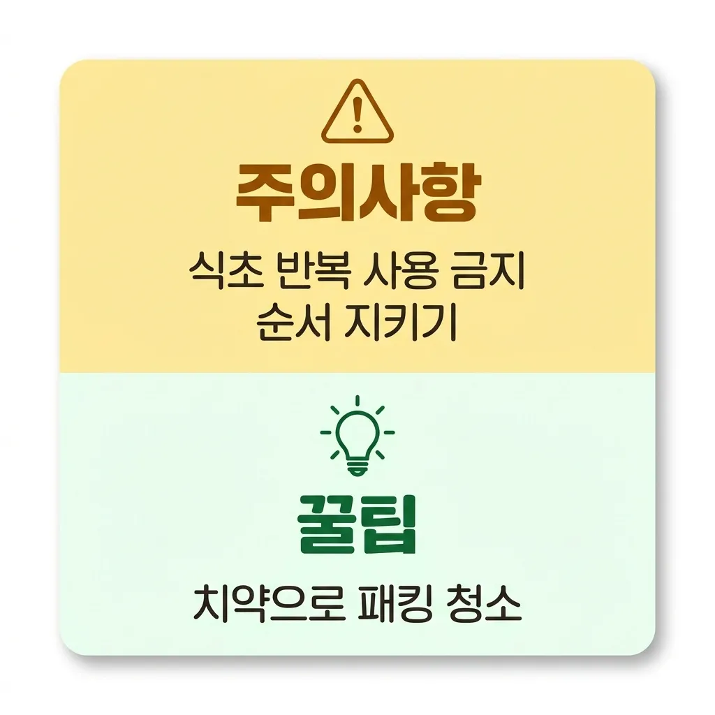 세탁기 부위별 냄새 발생 지점 비교