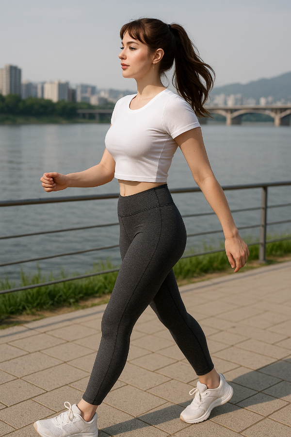 여성이 걷기운동하는 이미지