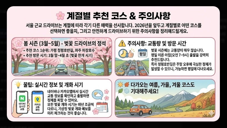 서울 근교 당일치기 드라이브 코스 BEST 5 (2026 최신)