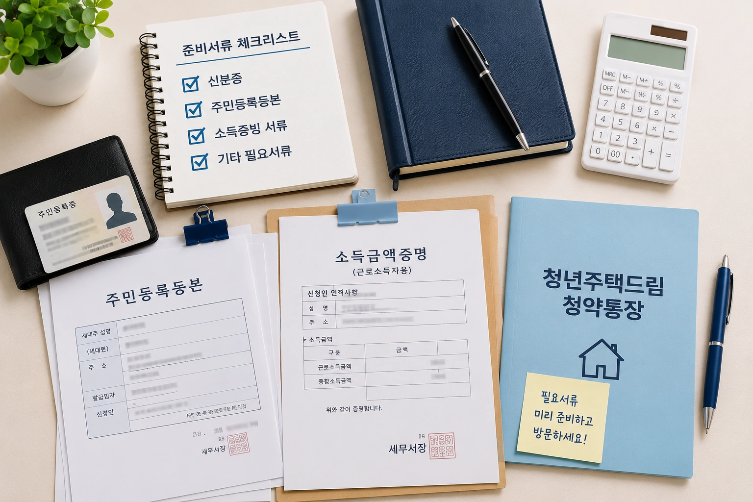 청년주택드림청약통장 신청을 위한 준비서류 정리