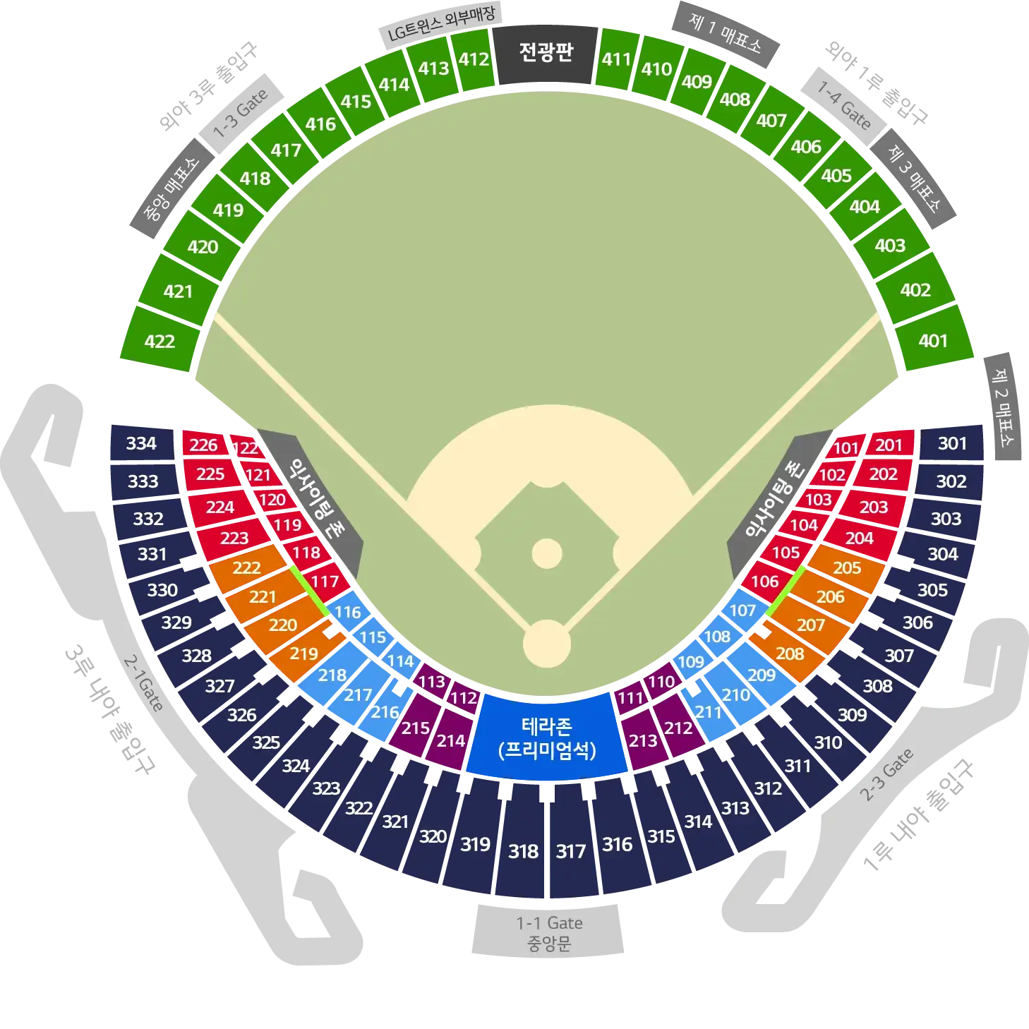 LG트윈스 2025시즌 티켓 가격, 잠실야구장 좌석배치도, 할인 및 무료입장 안내