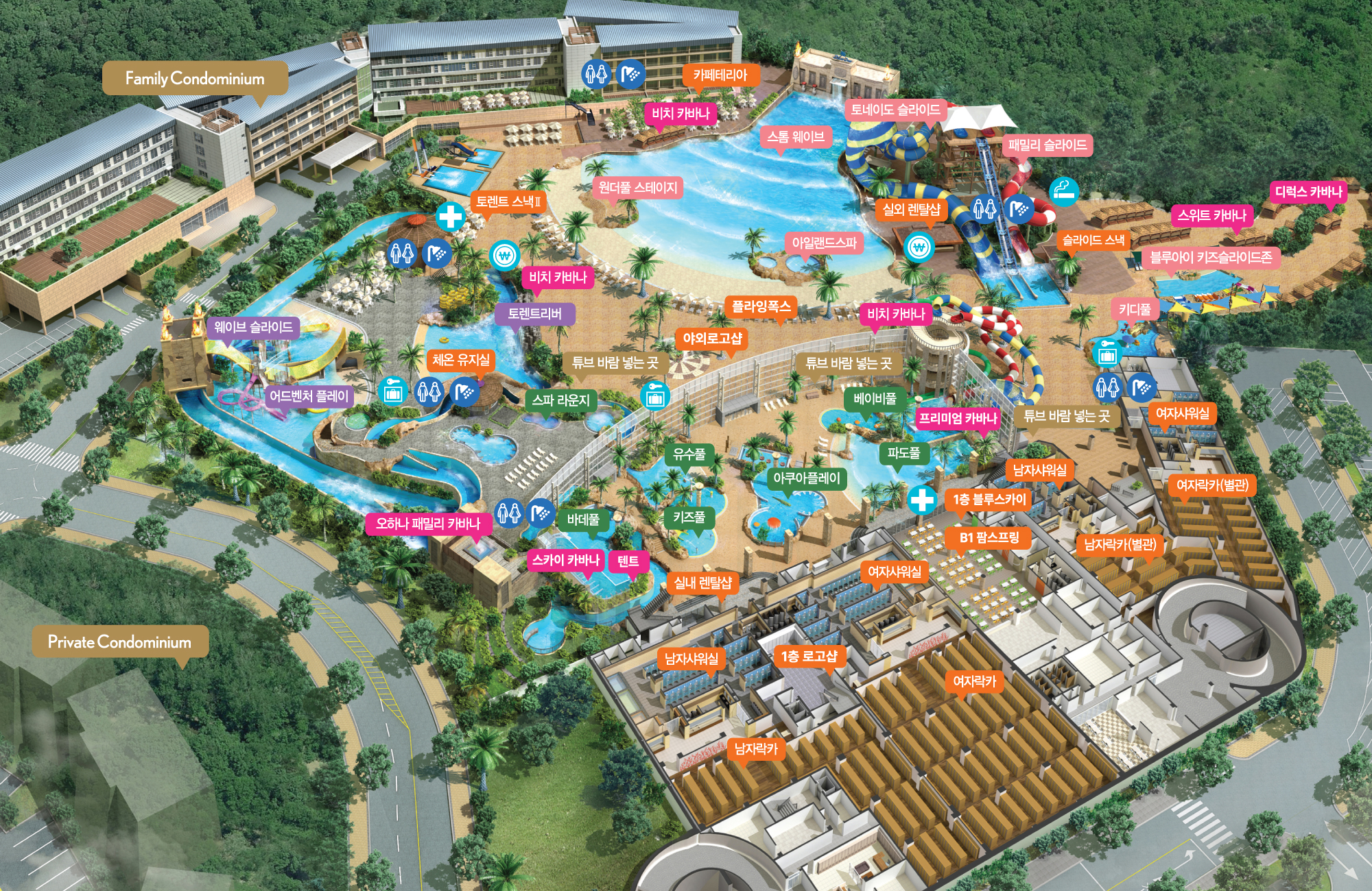 2023년 경주 블루원 워터파크 지도