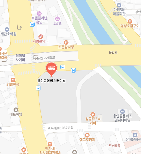 용인시외버스터미널 위치 지도