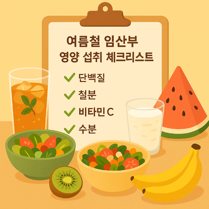 여름철 임산부 영양 섭취 체크리스트