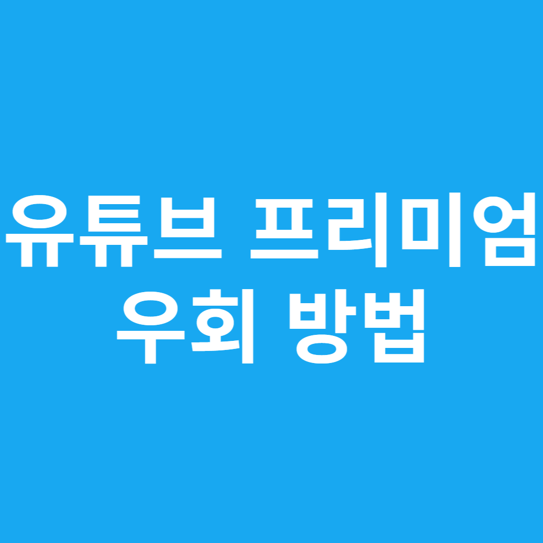 유튜브 프리미엄 우회 방법
