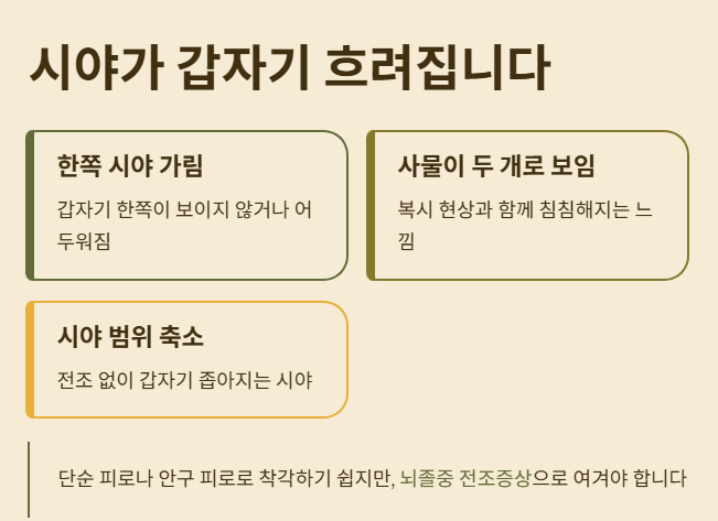 시야가 흐려지는 현상