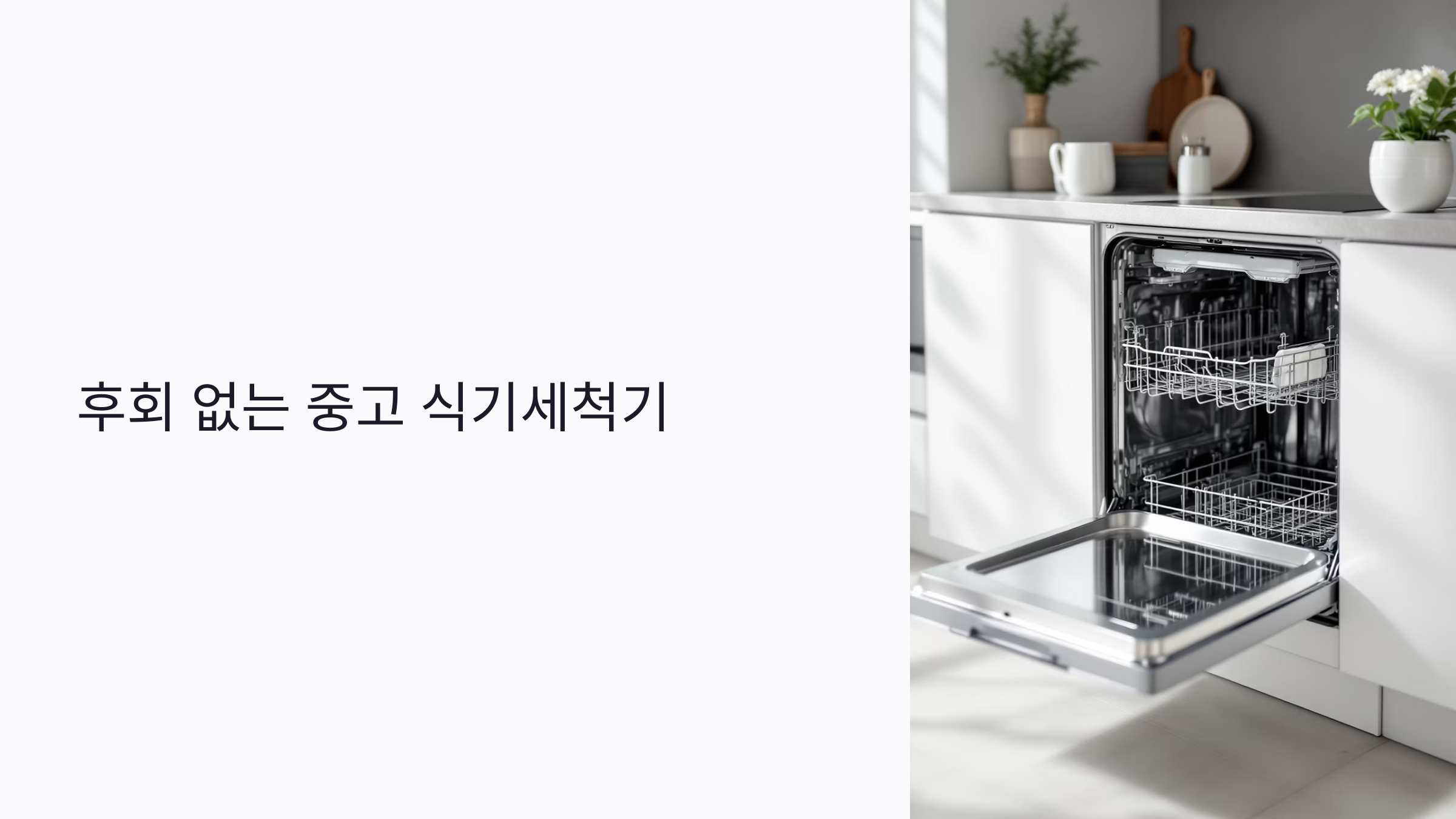 고 식기세척기의 장점과 단점은?