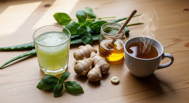 생강차·알로에·꿀 등 천연 완화 식품 이미지