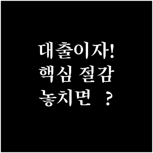 가계 부채 관리 주택대출 이자 절감 ..