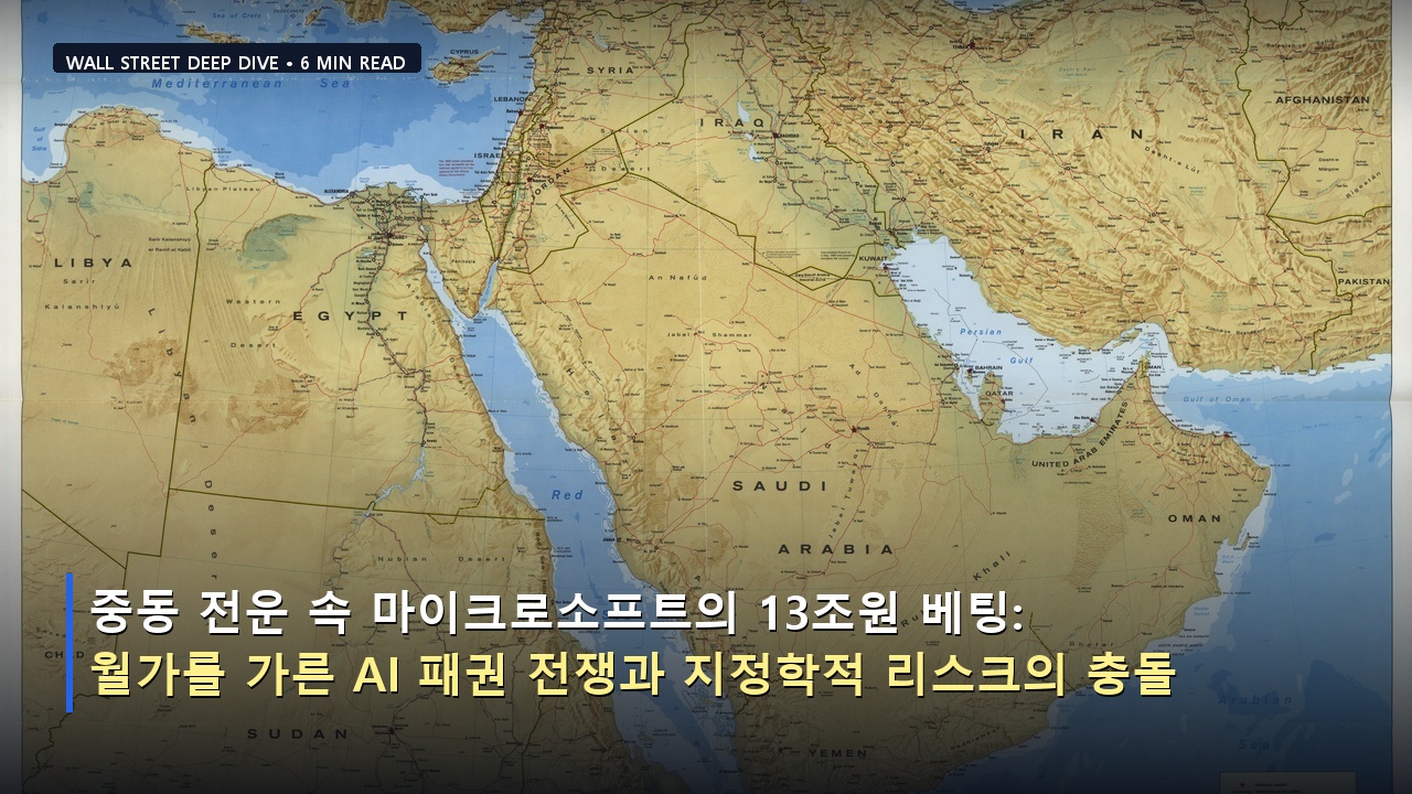 중동 전운 속 마이크로소프트의 13조원 베팅: 월가를 가른 AI 패권 전쟁과 지정학적 리스크의 충돌