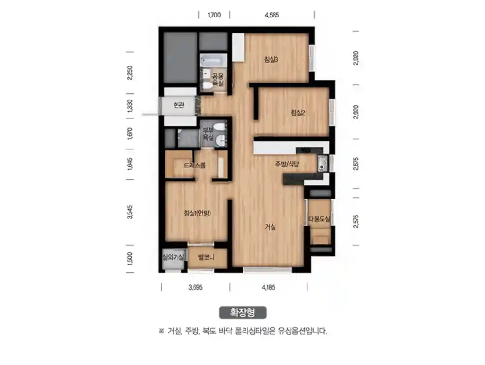 용인 스프링카운티자이 실버타운 평면도
