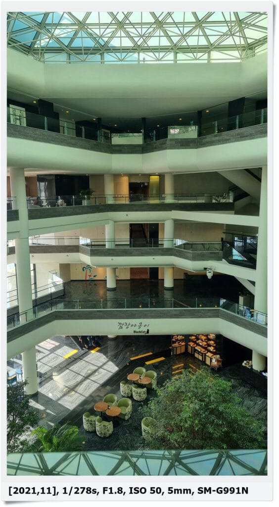 그랜드 조선 제주 객실층 복도와 층수 안내