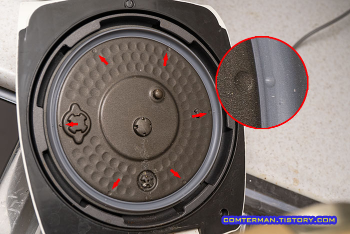 쿠쿠 압력솥 패킹 장착 기준 위치