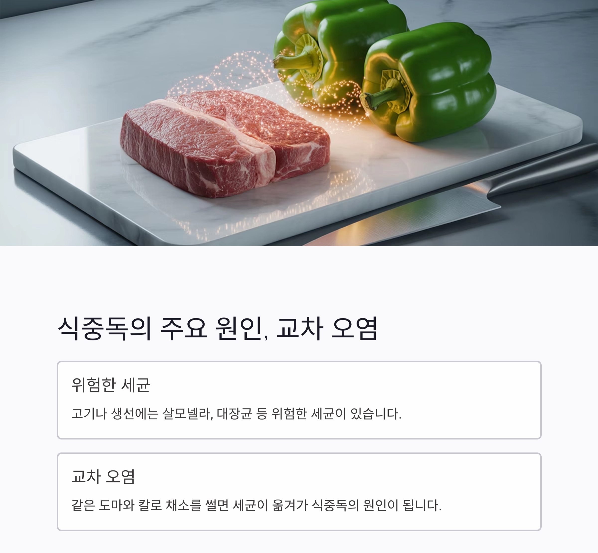 요리할 때 칼과 도마를 구분해서 써야 하는 진짜 이유