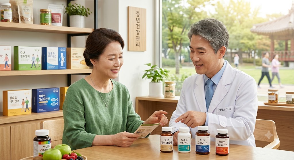 중년 건강영양제 이미지