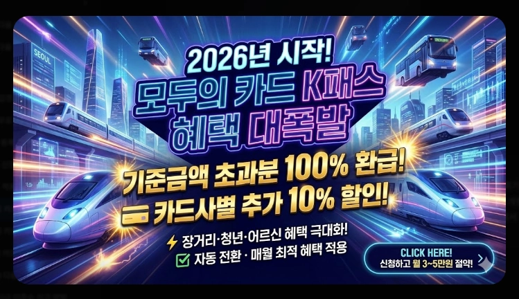 2026 모두의 카드 k패스 할인율(적립, 기준, 혜택)(+방법)