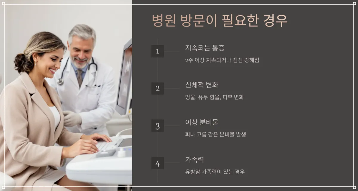 유방통증-병원방문-시기