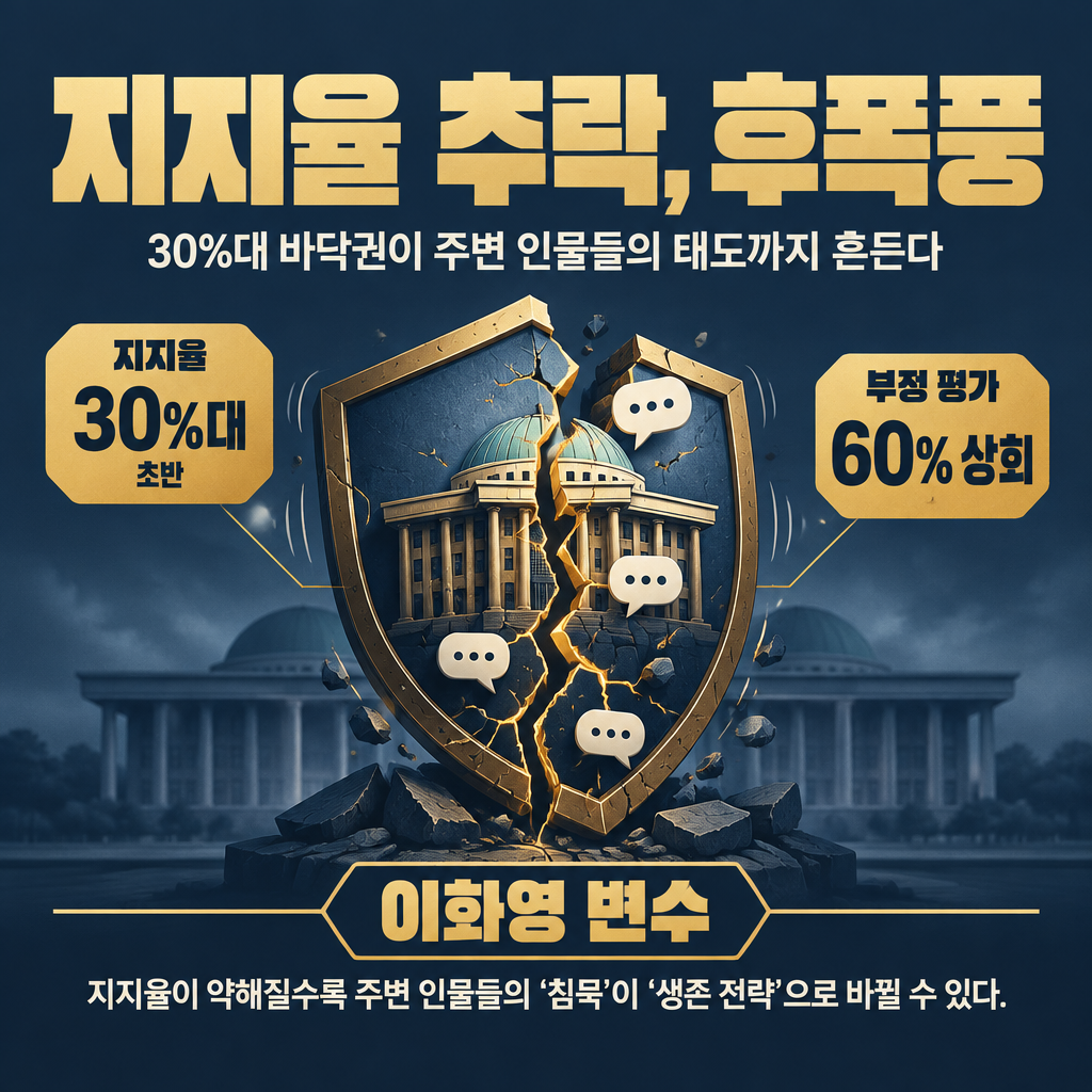 지지율 추락, 후폭풍