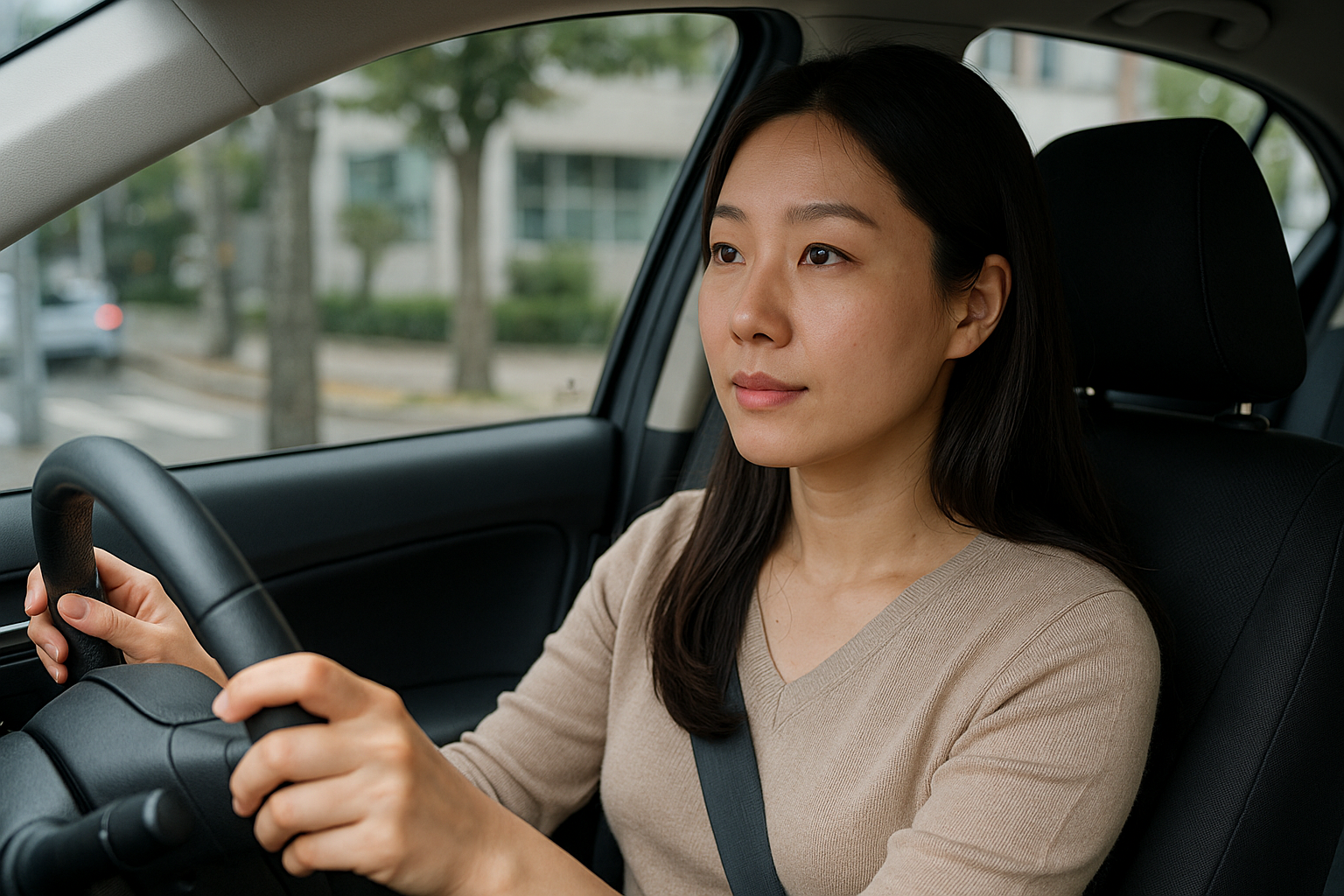 30대 여성 운전자, 30대 자동차 보험, 여성이 운전하는 이미지