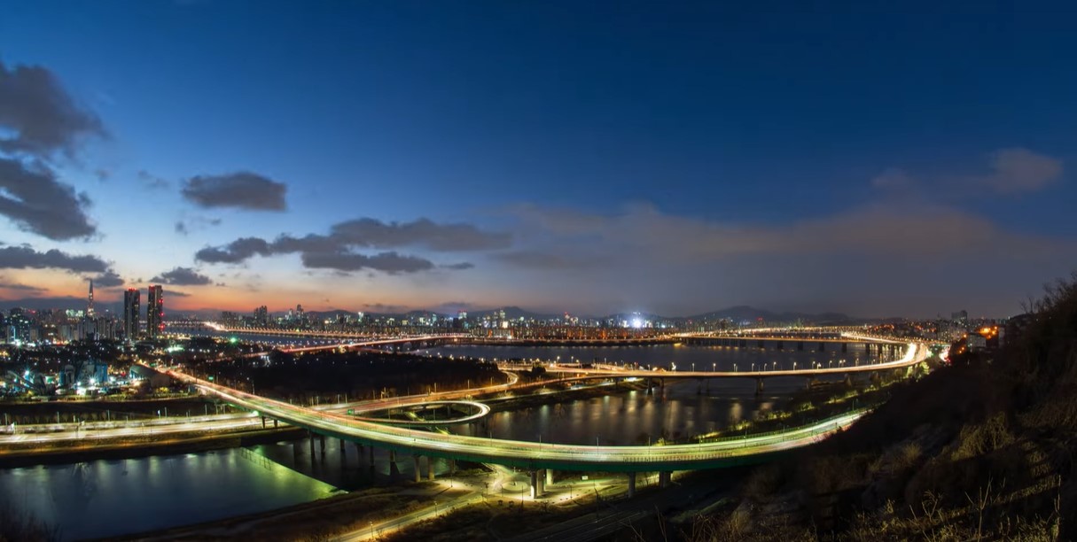 응봉산에서 본 일출