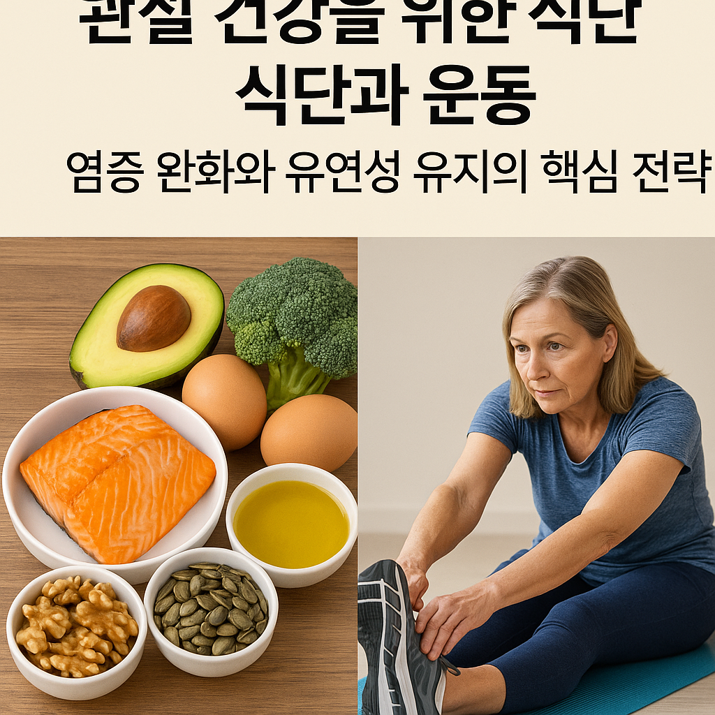 관절 건강을 위한 식단과 운동, 염증 완화와 유연성 유지의 핵심 전략