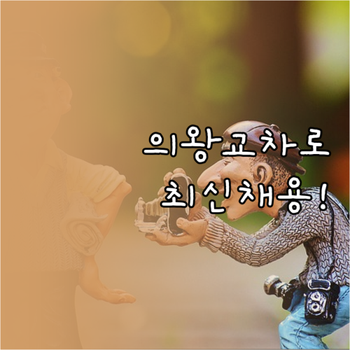 의왕 교차로 실시간 채용 정보와 종이..