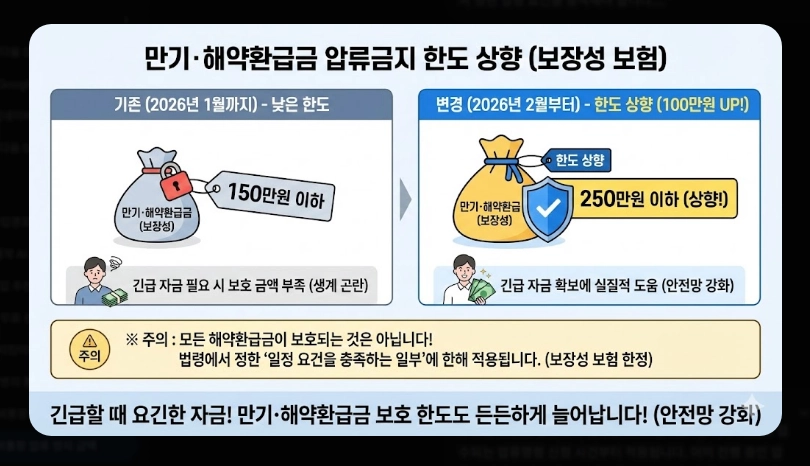생계비통장 압류방지 금액 250만원 상향 [2026년 시행] 보호 한도 및 개설 방법 안내