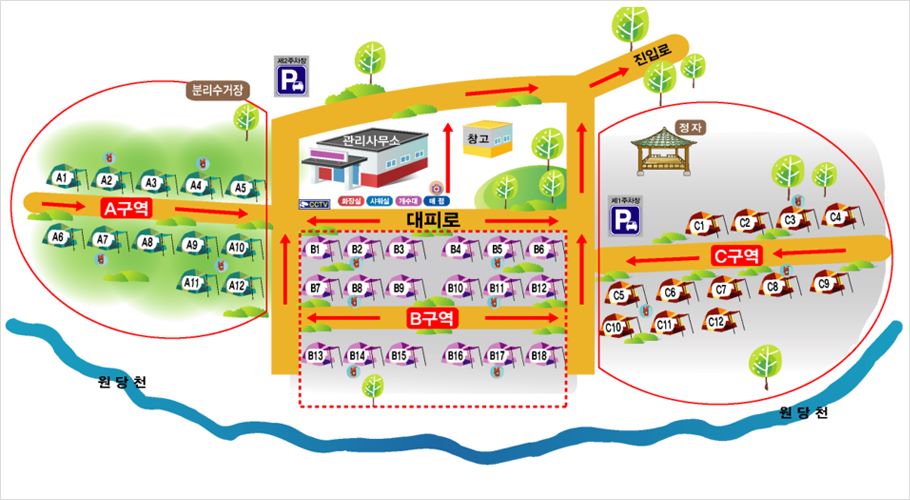 깊은골캠핑장_배치도