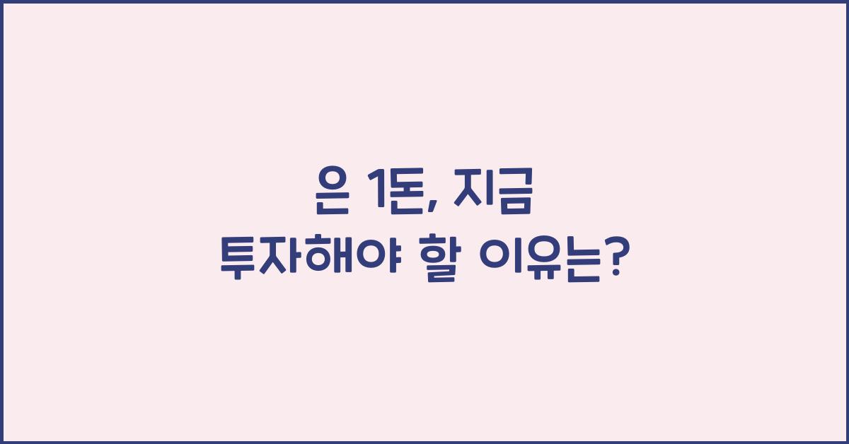 은 1돈